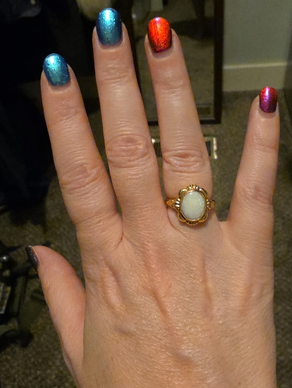 Vintage 10k Gold Opal Ring - Women's Jewelry